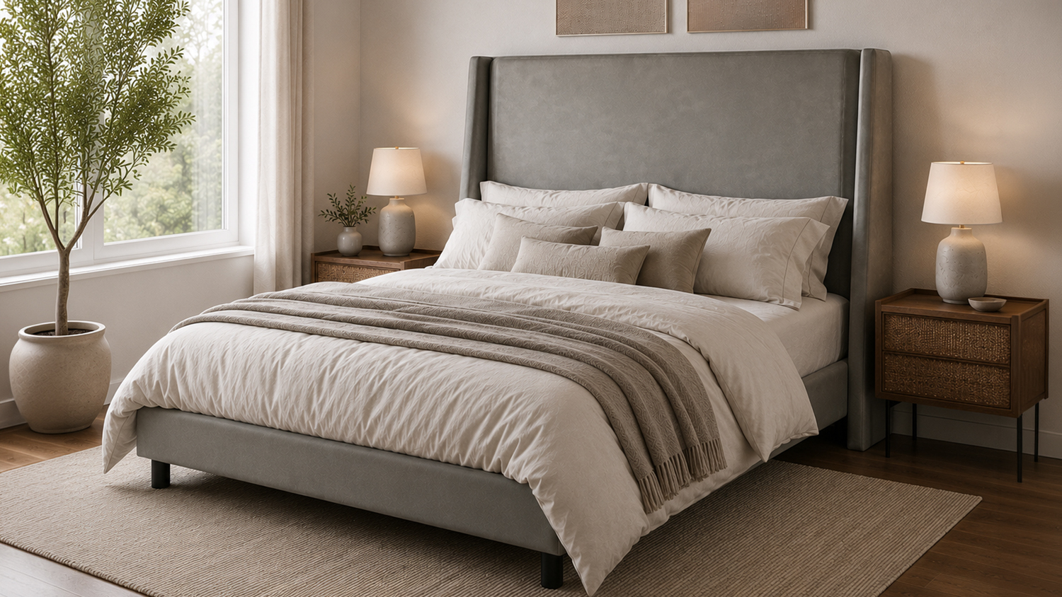 Alena Californian King Upholstered Headboard